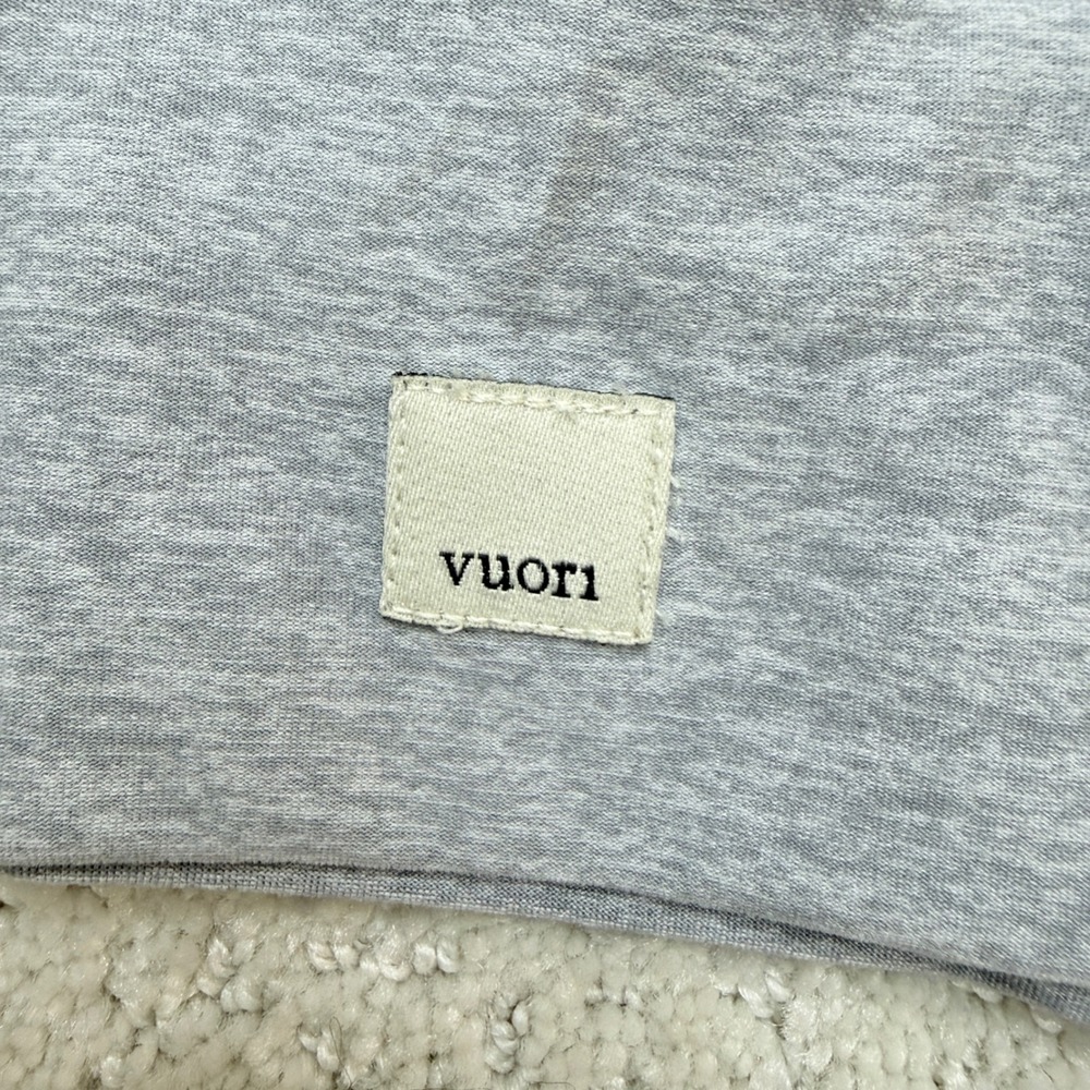 Vuori Long Line Elevation Bra Womens Small Grey Heather VW1008 Criss Cross Back - Picture 3 of 8